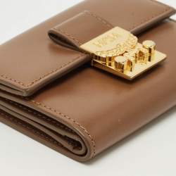 Pre Owned MCM Brown Leather Patricia Trifold Wallet