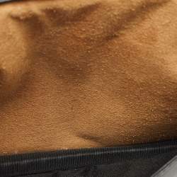 Pre Owned MCM Black Visetos Coated Canvas and Leather Trifold Wallet On Chain