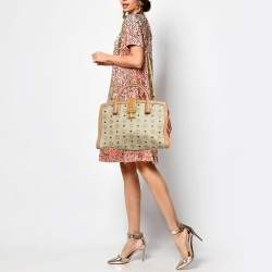 Pre Owned MCM Multicolor Visetos Coated Canvas and Leather Veronica Satchel