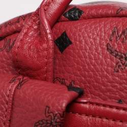 Pre Owned MCM Fuchsia Visetos Coated Canvas Large Studs Stark Backpack