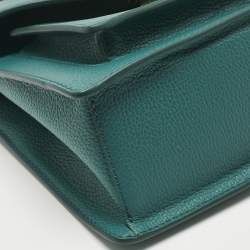 Pre Owned MCM Teal Green Leather Patricia Top Handle Bag