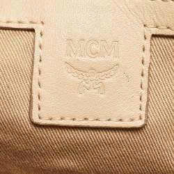 Pre Owned MCM Cognac Visetos Coated Canvas Medium Trilogie Stark Backpack