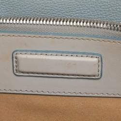Pre Owned MCM Light Blue Leather Large Milla Tote