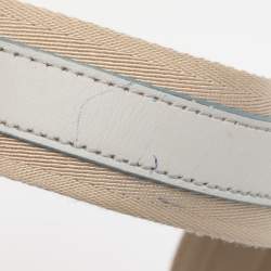 Pre Owned MCM Light Blue Leather Large Milla Tote