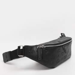 Pre Owned MCM Black Ottomar Monogram Leather Fursten Belt Bag