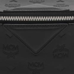 Pre Owned MCM Black Ottomar Monogram Leather Fursten Belt Bag