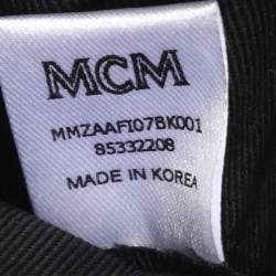 Pre Owned MCM Black Ottomar Monogram Leather Fursten Belt Bag