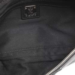 Pre Owned MCM Black Ottomar Monogram Leather Fursten Belt Bag