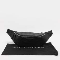 Pre Owned MCM Black Ottomar Monogram Leather Fursten Belt Bag