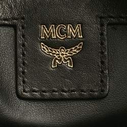 Pre Owned MCM Cognac Visetos Coated Canvas Small Studded Dual Stark Backpack