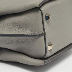 Pre Owned MCM Blue/Grey Leather Mini Milla Tote