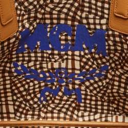 Pre Owned MCM Tan Visetos Coated Canvas and Fabric Liz Reversible Tote