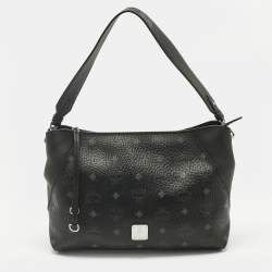 Pre Owned MCM Black Visetos Coated Canvas and Leather Klara Shoulder Bag