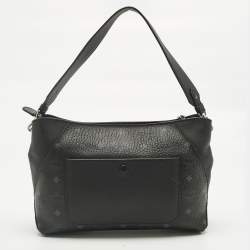 Pre Owned MCM Black Visetos Coated Canvas and Leather Klara Shoulder Bag