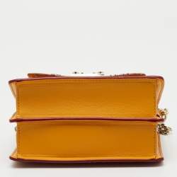 Pre Owned MCM Multicolor Leather and Visetos Coated Canvas Mini Patricia Crossbody Bag