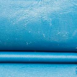 Pre Owned MCM Milla Flap Two Tone Blue Leather Top Handle Bag