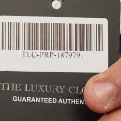 Pre Owned MCM Milla Flap Two Tone Blue Leather Top Handle Bag