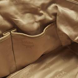 مملوكة مسبقًا MCM Whipstitched Detail Grey Leather Satchel