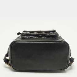 مملوكة مسبقًا حقيبة ظهر إم سي إم برباط جلد مبطن أسود مرصعة