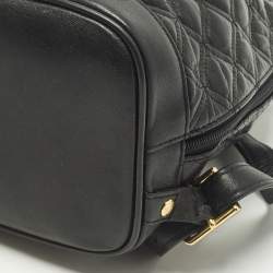 مملوكة مسبقًا حقيبة ظهر إم سي إم برباط جلد مبطن أسود مرصعة