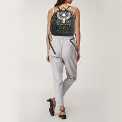 مملوكة مسبقًا حقيبة ظهر إم سي إم برباط جلد مبطن أسود مرصعة