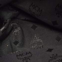 مملوكة مسبقًا حقيبة يد إم سي إم فيسيتوس نايلون سوداء بسحاب علوي