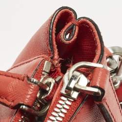 مملوكة مسبقًا MCM Elda Coral Orange Leather Tote