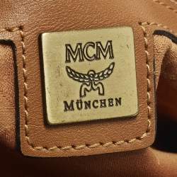 Pre Owned حقيبة ساتشل أم سي أم بوسطن كانفاس مقوى فيستوز بنية