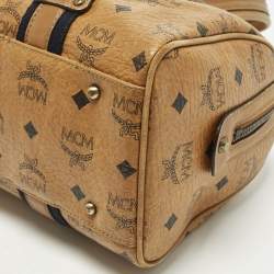 Pre Owned حقيبة ساتشل أم سي أم بوسطن كانفاس مقوى فيستوز بنية