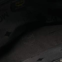 Pre Owned حقيبة إم سي إم قماش وجلد فيستوس سوداء بسحاب علوي