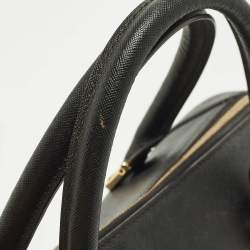 Pre Owned حقيبة إم سي إم بوسطن جلد أسود