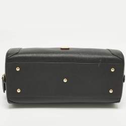 Pre Owned حقيبة إم سي إم بوسطن جلد أسود