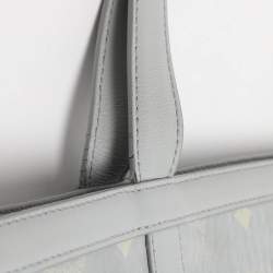 مملوكة مسبقًا حقيبة يد إم سي إم شوبير فيستوس كانفاس مغطى رمادي متوسط الحجم دلماي