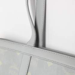 مملوكة مسبقًا حقيبة يد إم سي إم شوبير فيستوس كانفاس مغطى رمادي متوسط الحجم دلماي