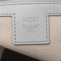 مملوكة مسبقًا حقيبة يد إم سي إم شوبير فيستوس كانفاس مغطى رمادي متوسط الحجم دلماي