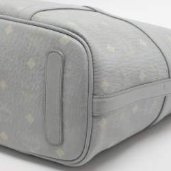 مملوكة مسبقًا حقيبة يد إم سي إم شوبير فيستوس كانفاس مغطى رمادي متوسط الحجم دلماي