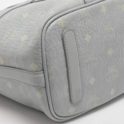 مملوكة مسبقًا حقيبة يد إم سي إم شوبير فيستوس كانفاس مغطى رمادي متوسط الحجم دلماي