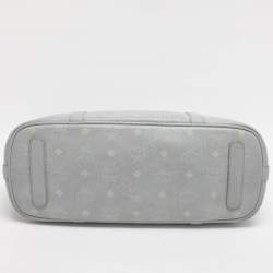 مملوكة مسبقًا حقيبة يد إم سي إم شوبير فيستوس كانفاس مغطى رمادي متوسط الحجم دلماي