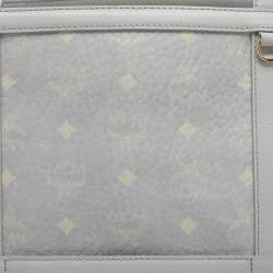 مملوكة مسبقًا حقيبة يد إم سي إم شوبير فيستوس كانفاس مغطى رمادي متوسط الحجم دلماي