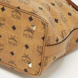 مملوكة مسبقًا حقيبة باكت إم سي إم قماش مقوى فيزيتوس كونيّاك