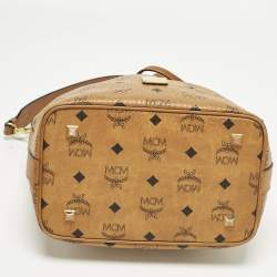 مملوكة مسبقًا حقيبة باكت إم سي إم قماش مقوى فيزيتوس كونيّاك