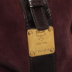 Pre Owned حقيبة يد إيم سي إم توت شامواه وبرغندي جلد براءات الاختراع