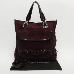 Pre Owned حقيبة يد إيم سي إم توت شامواه وبرغندي جلد براءات الاختراع