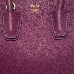 Pre Owned MCM Milla Park Avenue Mini Purple Leather Tote