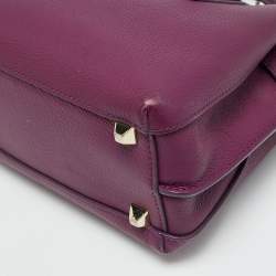 Pre Owned MCM Milla Park Avenue Mini Purple Leather Tote