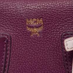 Pre Owned MCM Milla Park Avenue Mini Purple Leather Tote