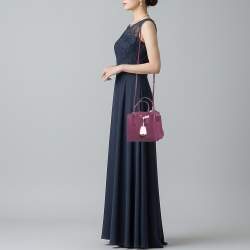 Pre Owned MCM Milla Park Avenue Mini Purple Leather Tote