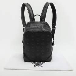 Pre Owned حقيبة ظهر إم سي إم ديوك كانفاس مقوى فيستوس أسود