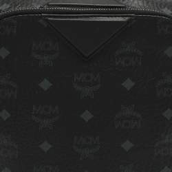 Pre Owned حقيبة ظهر إم سي إم ديوك كانفاس مقوى فيستوس أسود