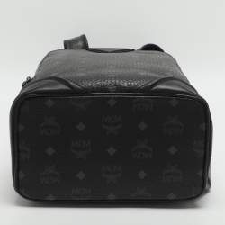 Pre Owned حقيبة ظهر إم سي إم ديوك كانفاس مقوى فيستوس أسود